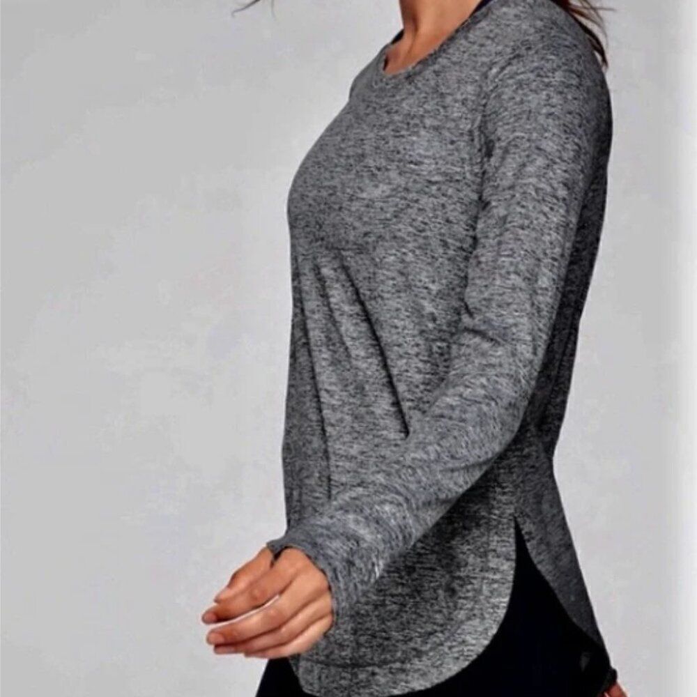 ATHLETA Uptempo Top Gray Heathered Size Small